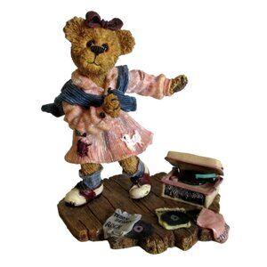Boyds Bearstone Bailey Swing Time Figurine - Vintage 2000 Boyds Bears